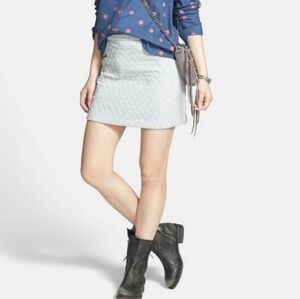 Hinge Quilted Gray Mini Skirt Size XS